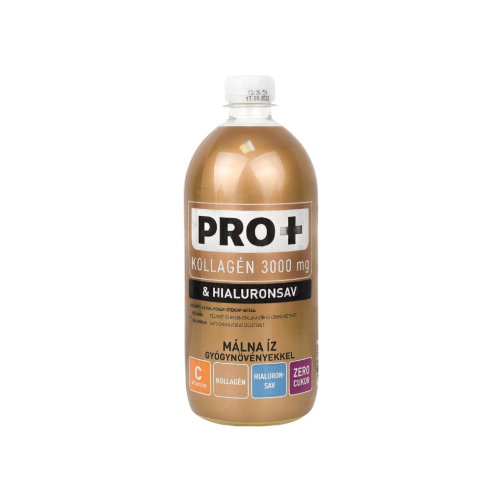 Orzeźwiający napój Powerfruit pro+ z kolagenem i kwasem hialuronowym o smaku malinowym, 750 ml