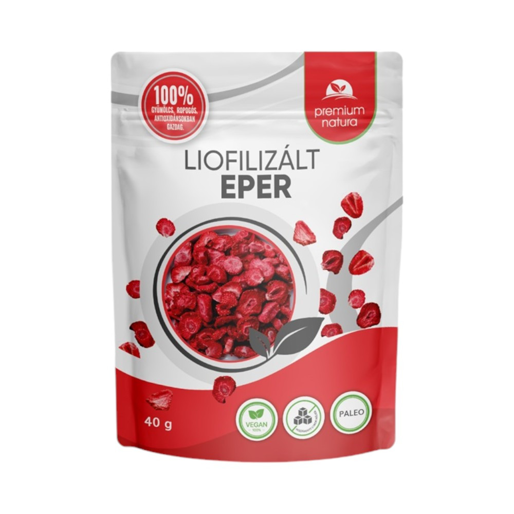 Premium Natura liofilizált eper 40 g