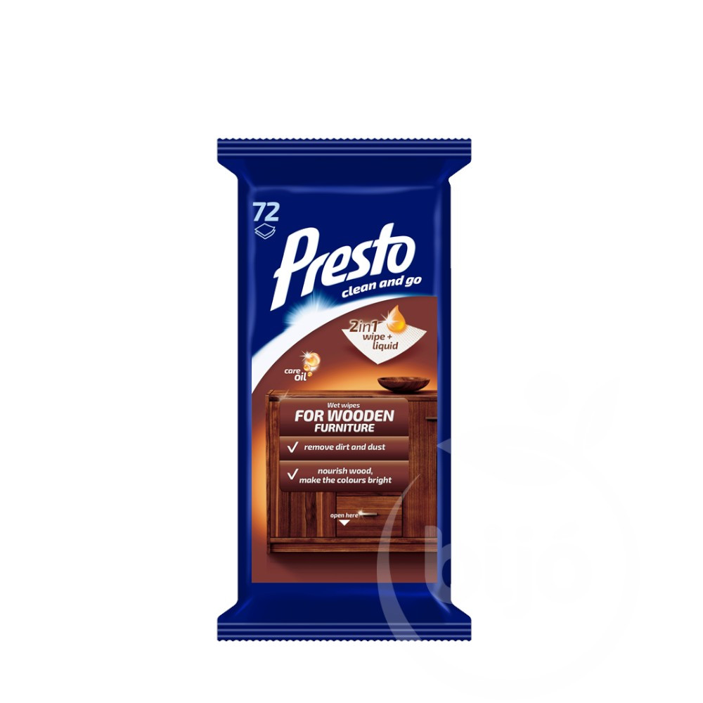 Presto bútorápoló törlőkendő 72 db