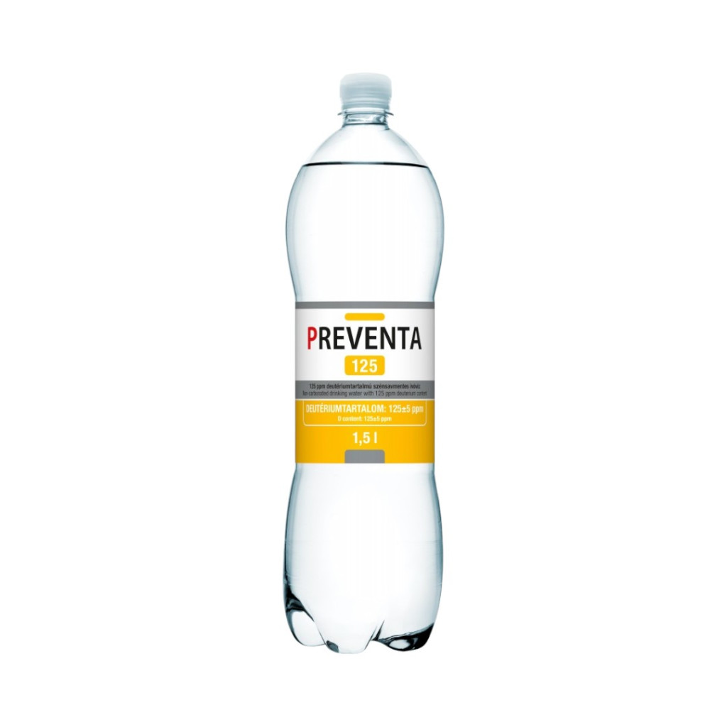 Preventa 125 contains deuterium-depleted carbonated-free drinking water 1500 ml