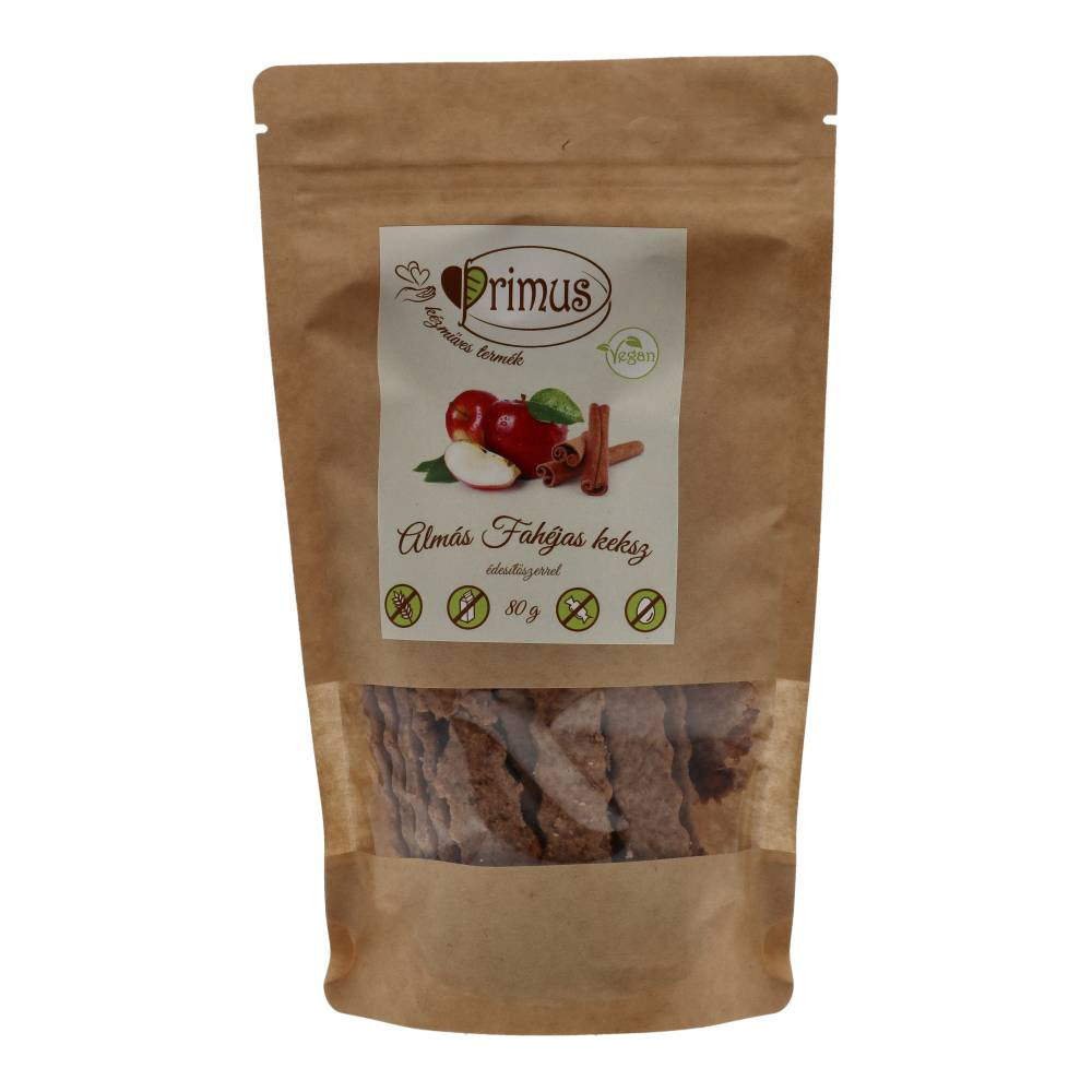 Vegánske jablkovo-škoricové sušienky Primus 80 g