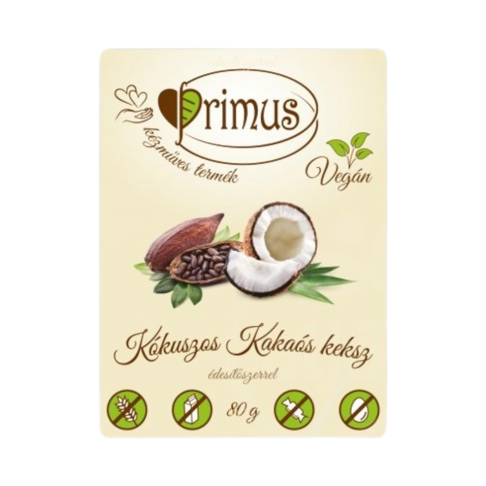 Primus vegan coconut-cocoa cookies 80 g