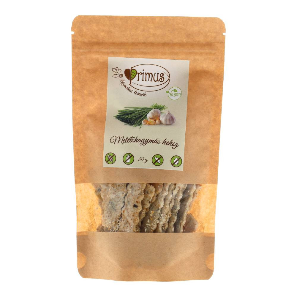 Primus vegán metélőhagymás keksz 80 g