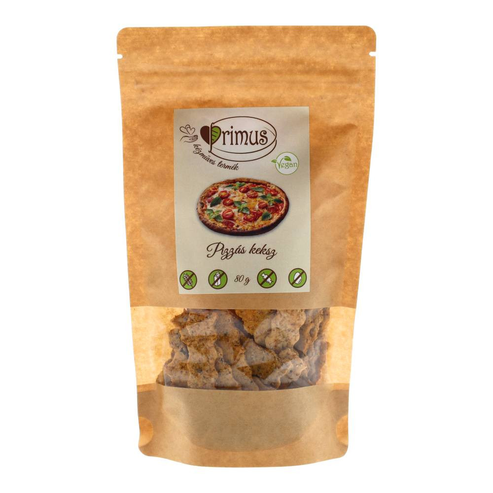 Primus vegán pizzás keksz 80 g