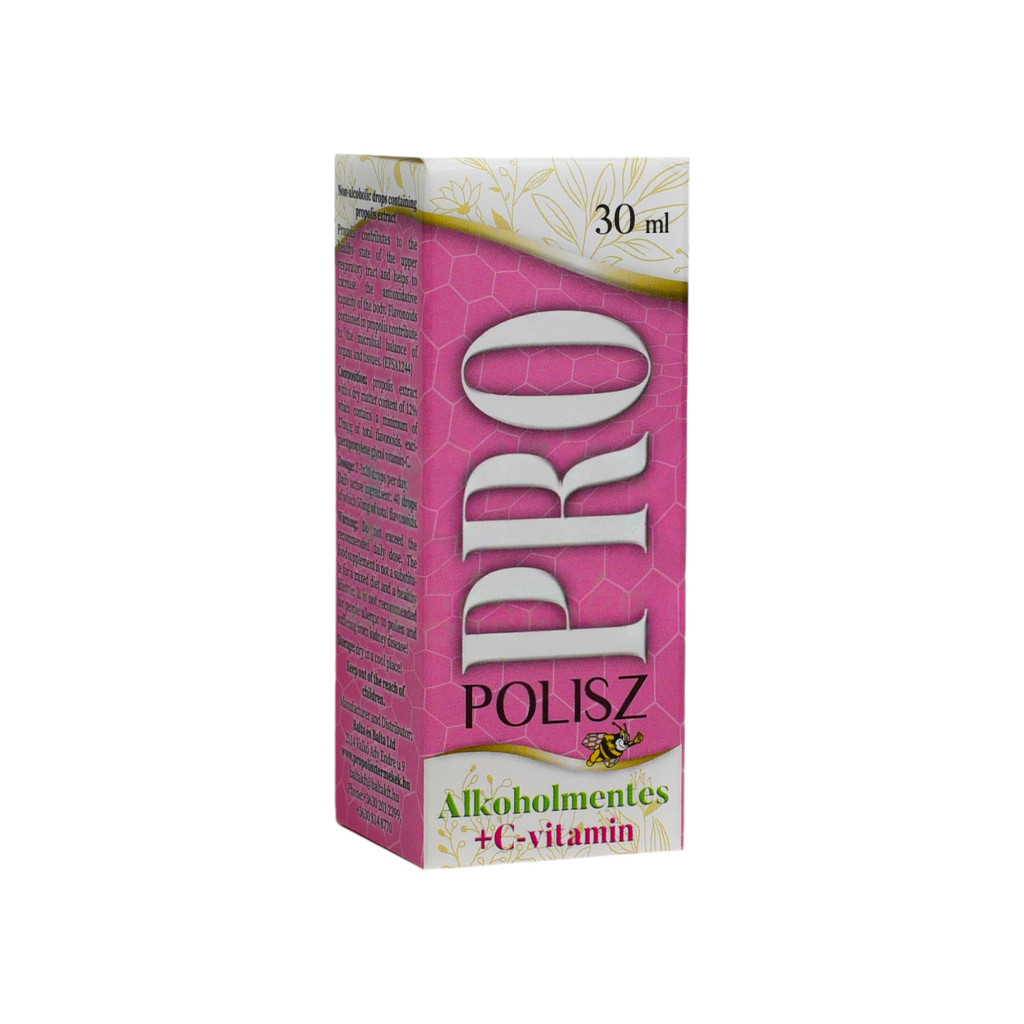 Krople bezalkoholowe z propolisem i ekstraktem propolisu 1000mg i witaminą C 30ml