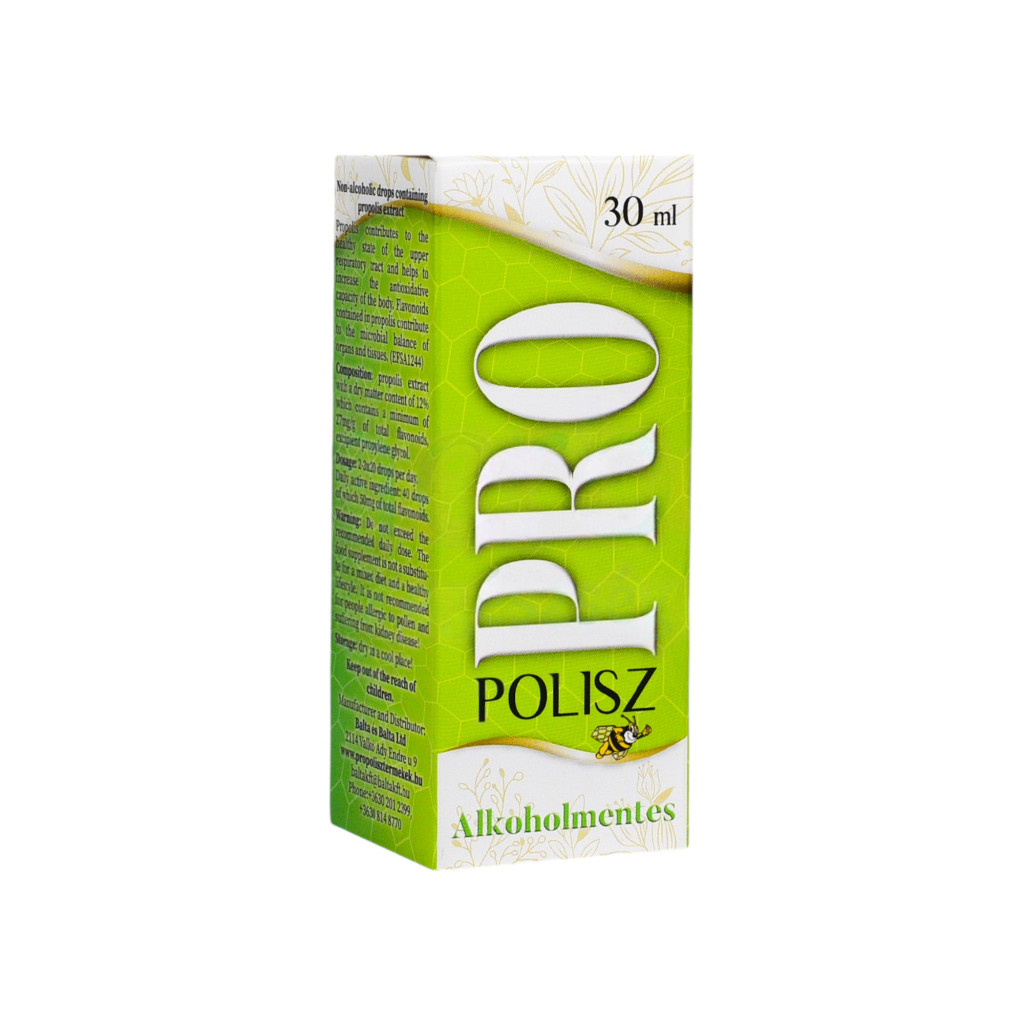 Alcohol-free drops with propolis extract 30 ml