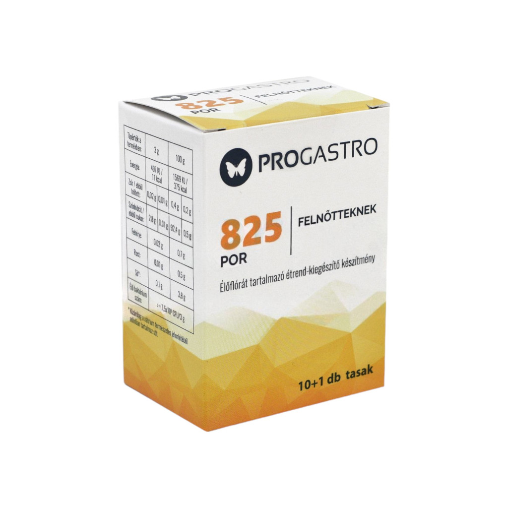 Progastro 825 powder dietary supplement for adults containing probiotics 10+1 bags