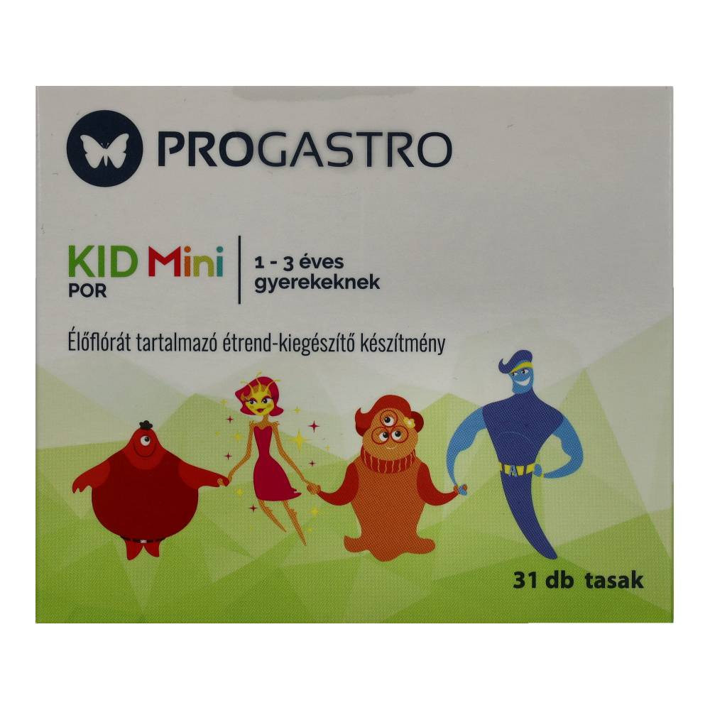 Progastro kid mini powder dietary supplement for children aged 0-3 years containing probiotics, 31 pieces