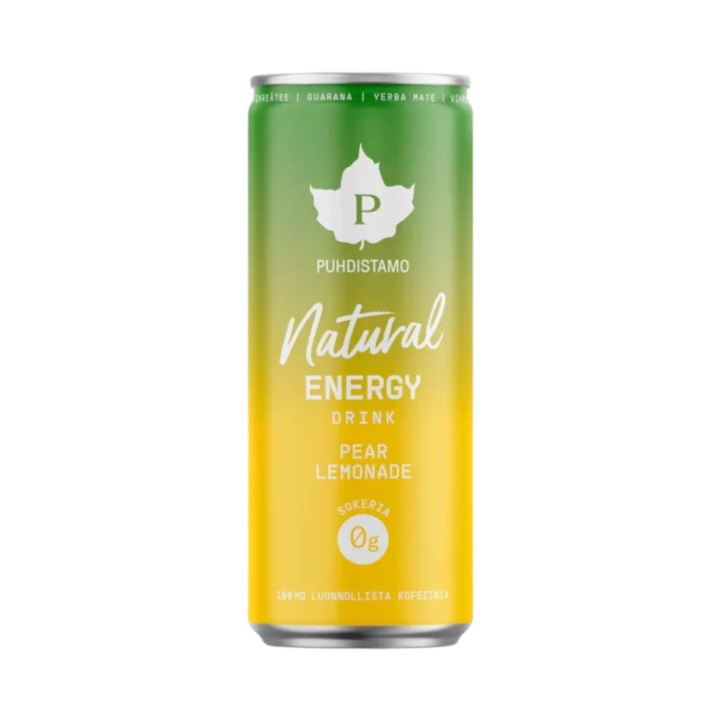 Puhdistamo Natural energy 330ml körte- limonádé ízű természetes energiaital
