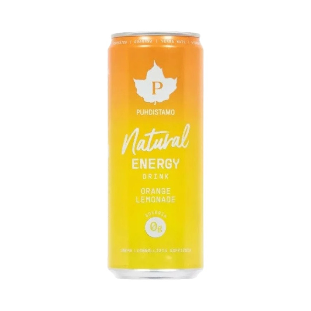 Puhdistamo Natural energy 330ml narancs- limonádé ízű természetes energiaital