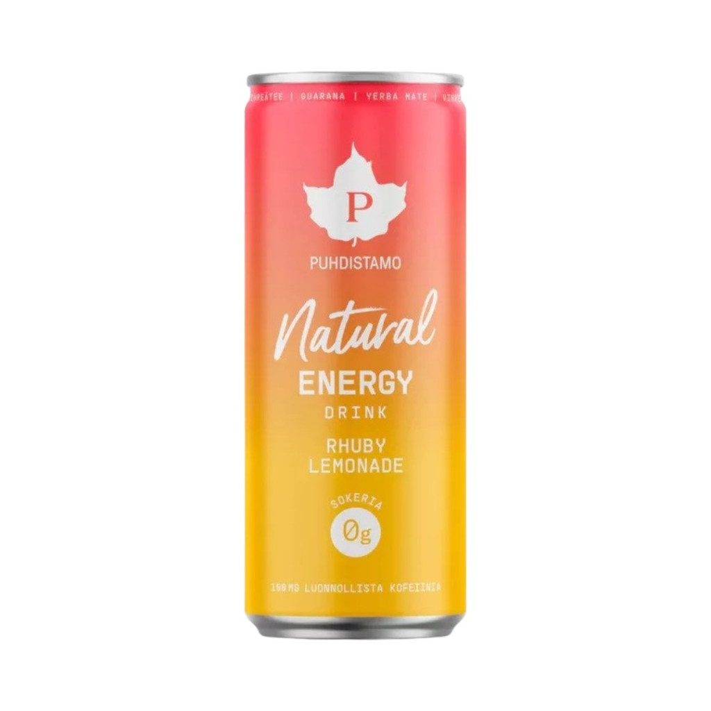 Puhdistamo Natural energy 330ml rhuby limonádé természetes energiaital