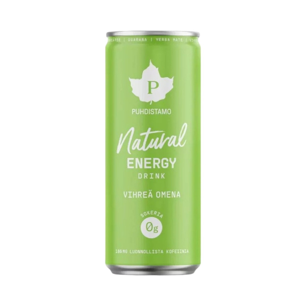 Puhdistamo Natural energy 330ml zöld alma ízű természetes energiaital