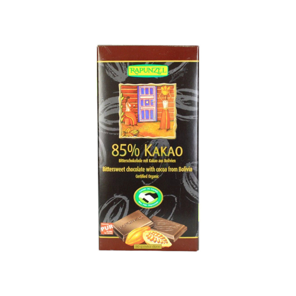 Rapunzel bio keserűcsokoládé 85% 80 g