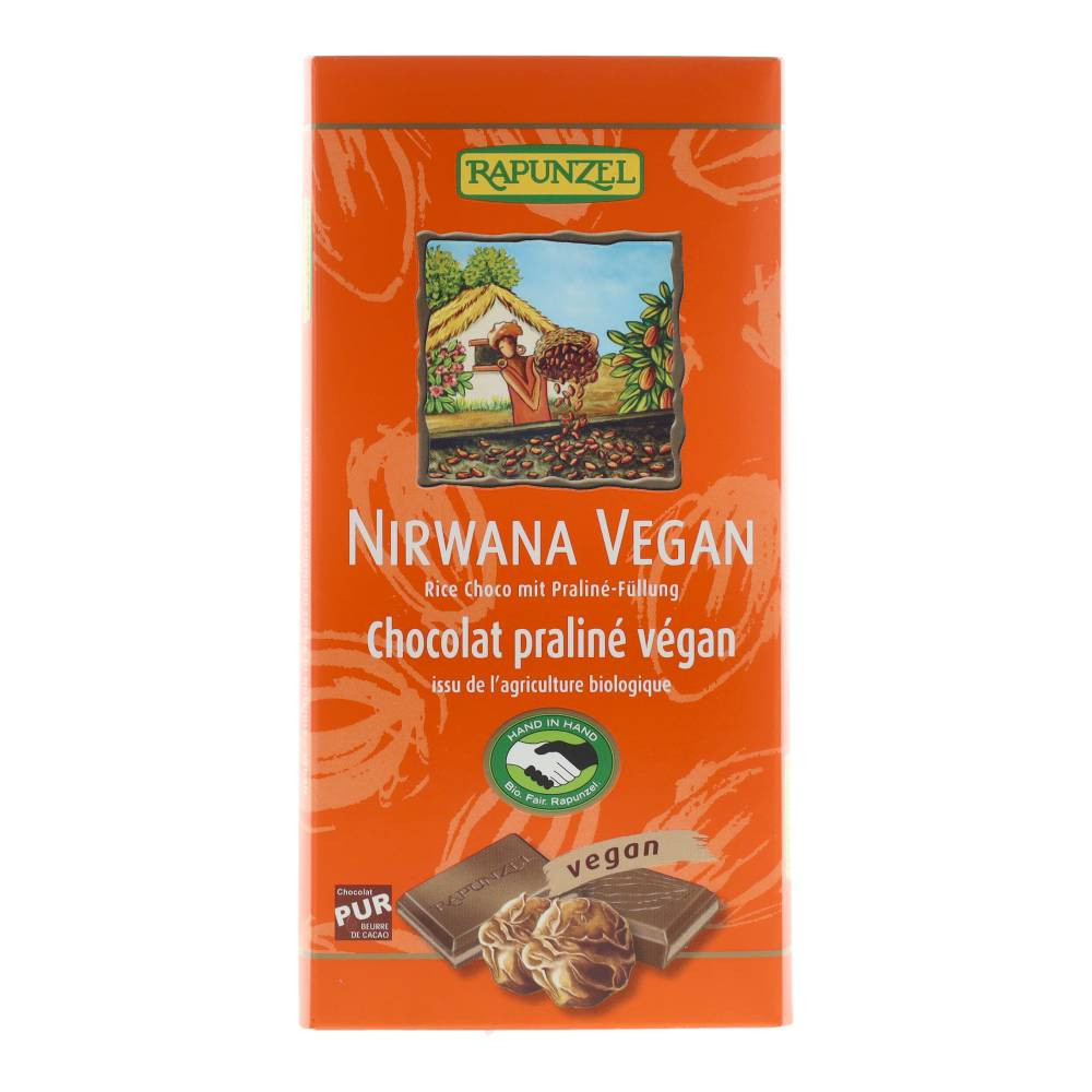 Rapunzel bio rizsitalos csokoládé nirwana vegán 100 g