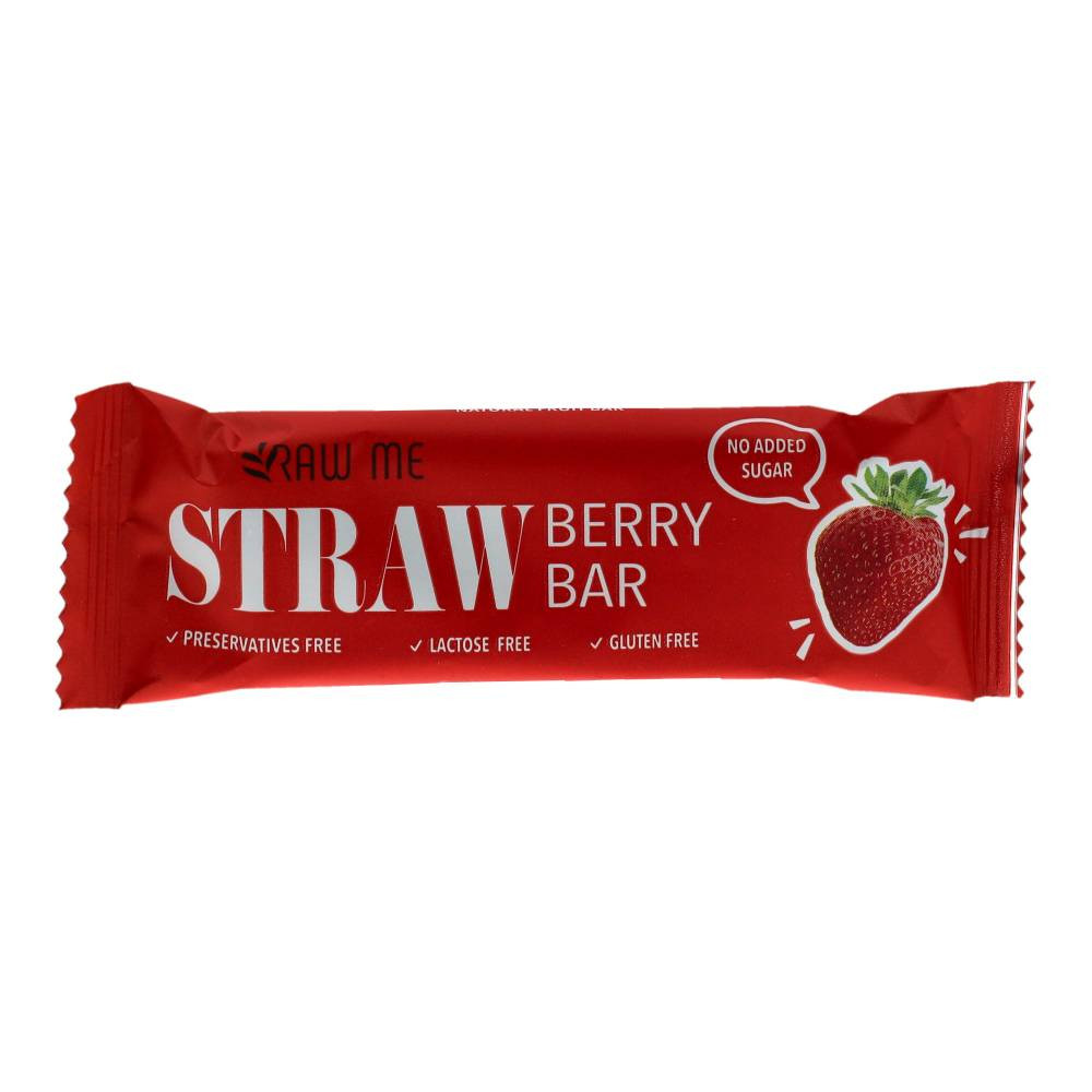 Raw Me felie de fructe crude, înghețate, uscate, cu căpșuni 42 g
