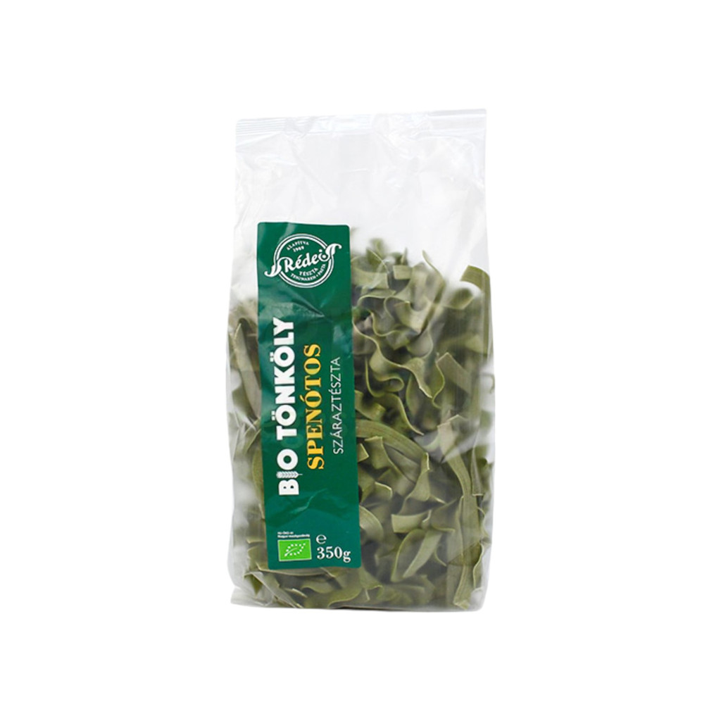 Szerokie makarony pełnoziarniste z pszenicy durum bio od Ráday z szpinakiem 350 g