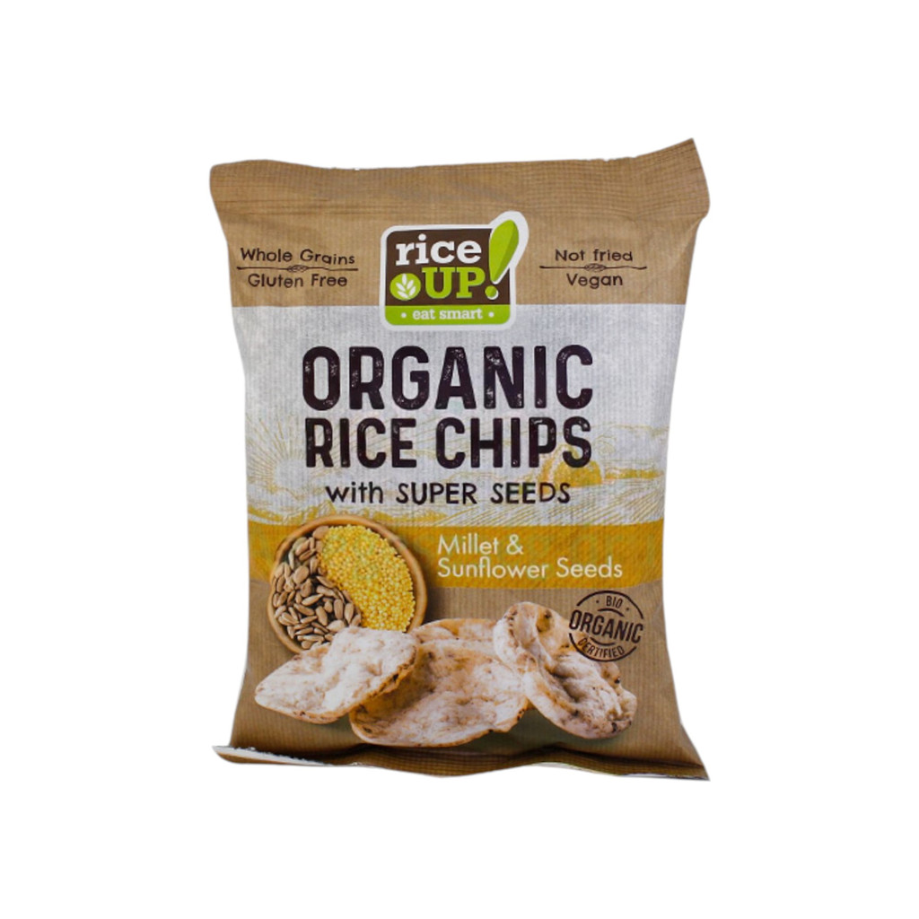 Rice Up bio köles &amp; napraforgó chips 25 g