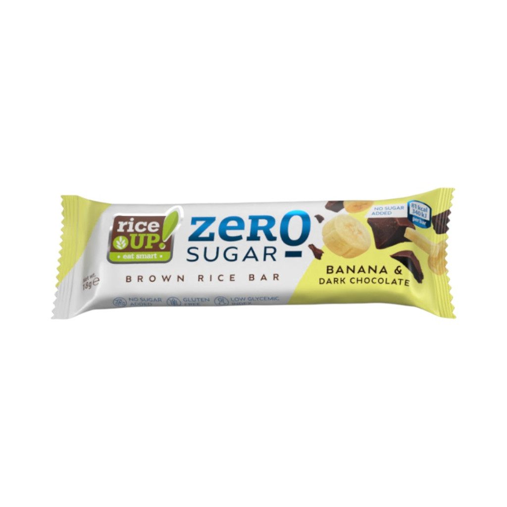 Rice Up zero rizsszelet banános ízű étcsokoládés hozzáadott cukor nélkül 18 g