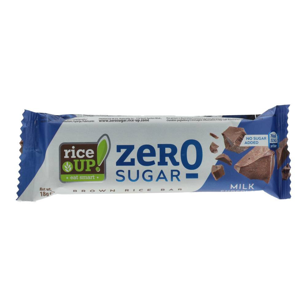 Rice Up zero rizsszelet tejcsokoládéval hozzáadott cukor nélkül 18 g