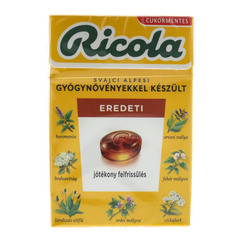 Ricola Cukier Oryginalne ziołowe cukierki 40 g
