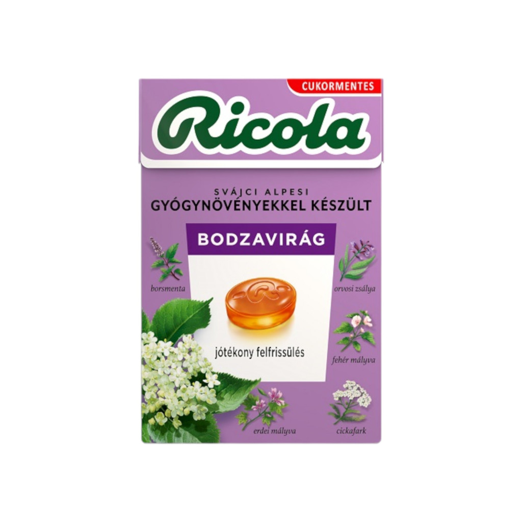 Ricola cukorka bodzavirág 40 g