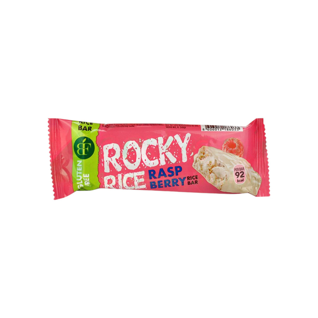 Rocky Rice puffed rice slice with white chocolate and raspberry 18 g