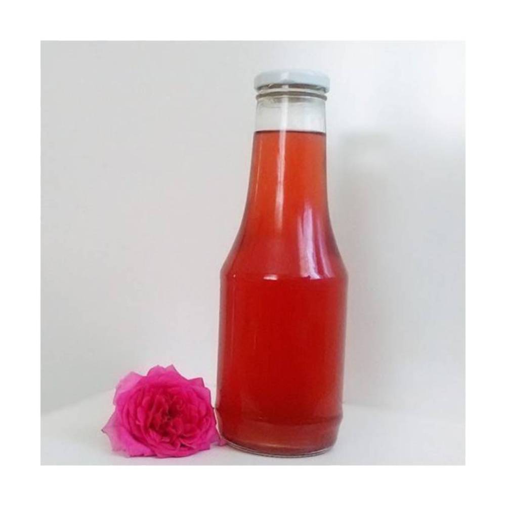 Siropul de trandafir poate fi diluat cu apă, în proporție de 750 ml