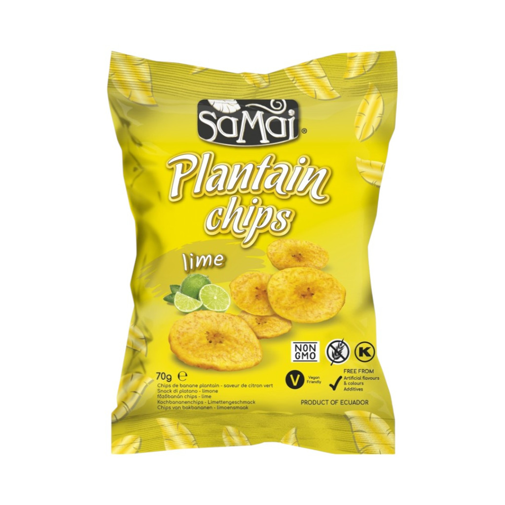 Chipsuri de plátan Samai cu lămâie 70 g