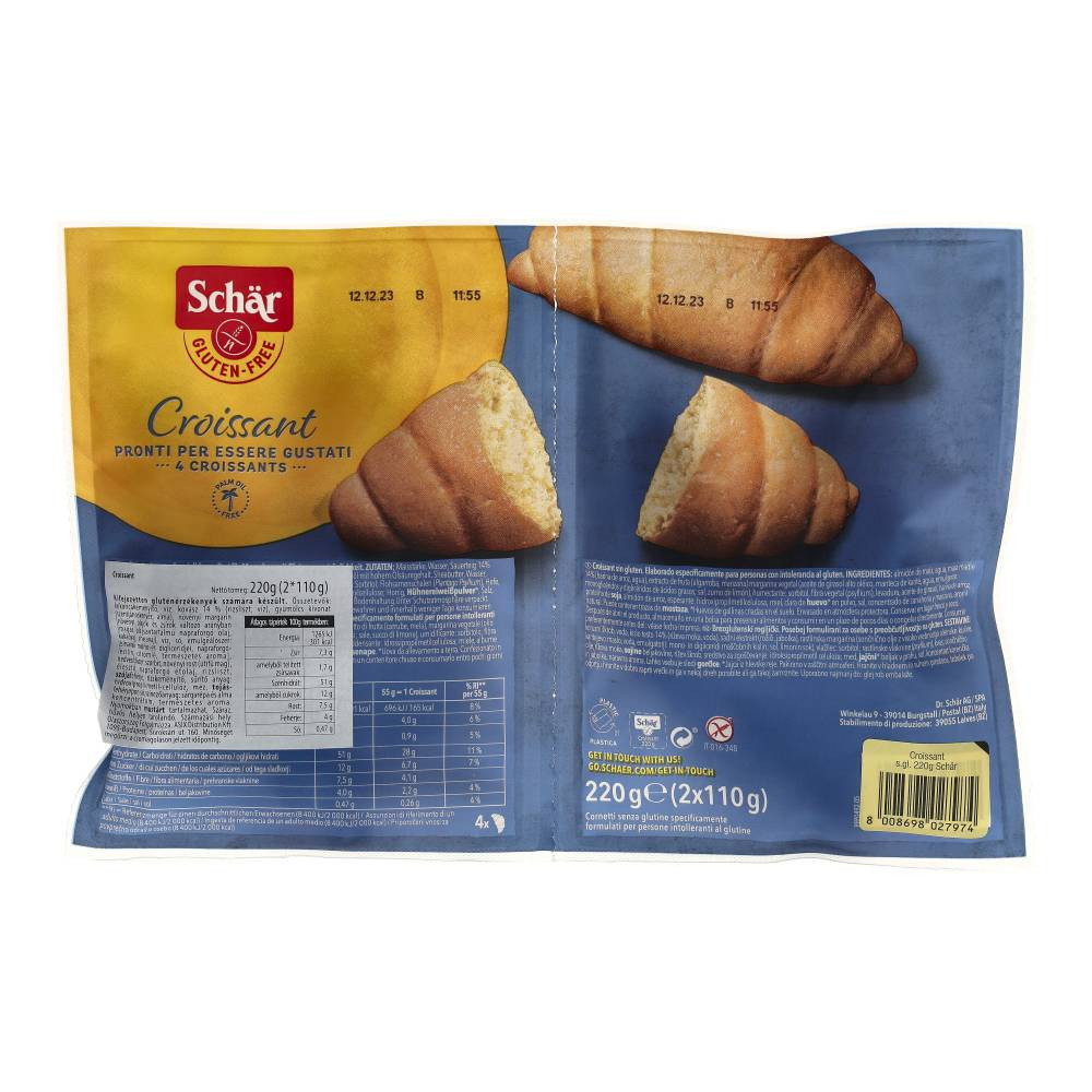 Bezlepkový croissant Schar 220 g