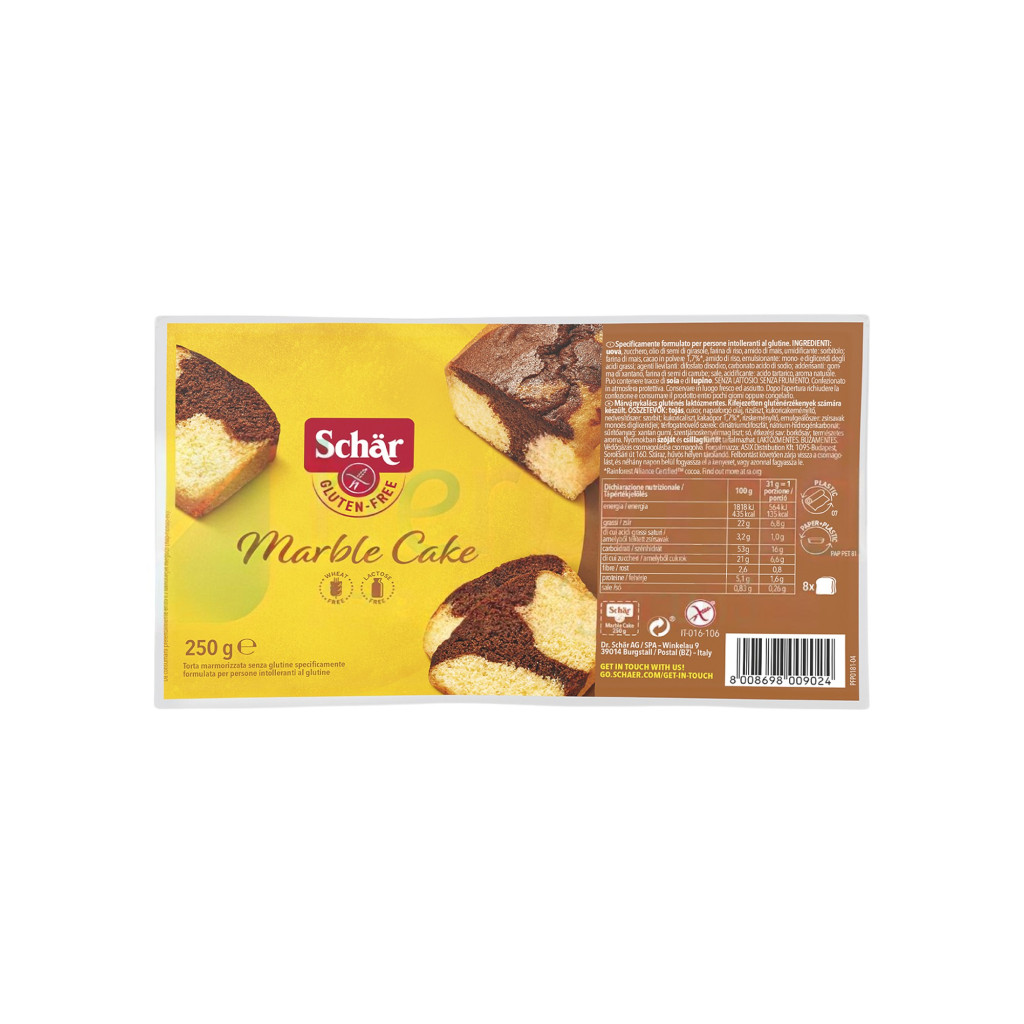 Szar bezglutenowy i bezlaktozowy biszkopt marmurkowy 250 g