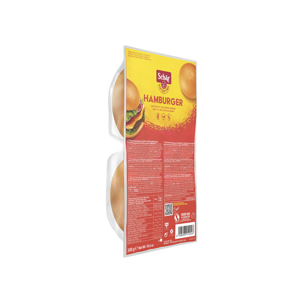 Schar glutenfreie Hamburgerbrötchen 4 Stücke 300 g