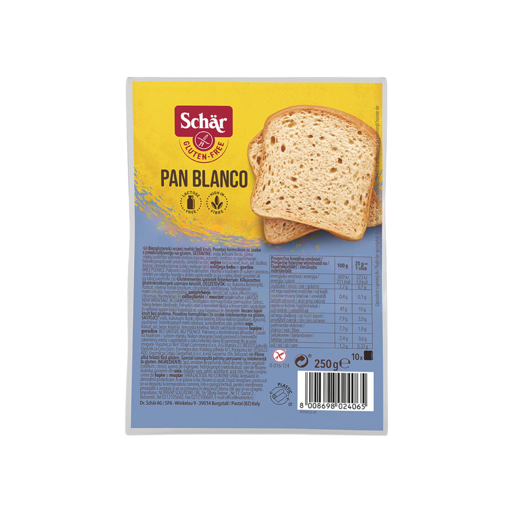 Schar gluténmentes kenyér pan blanco 250 g