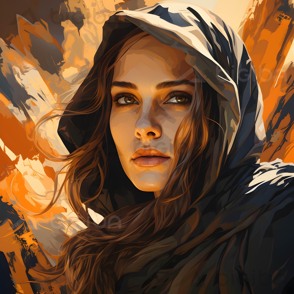 Mystic Gaze Amidst Autumn Blaze