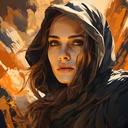Mystic Gaze Amidst Autumn Blaze