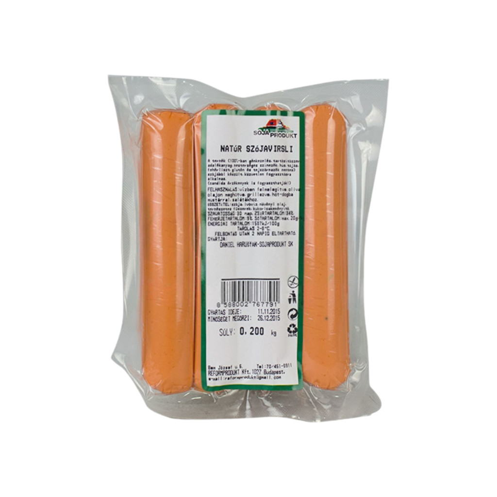 Soy product, plain soy sausages, 200 g
