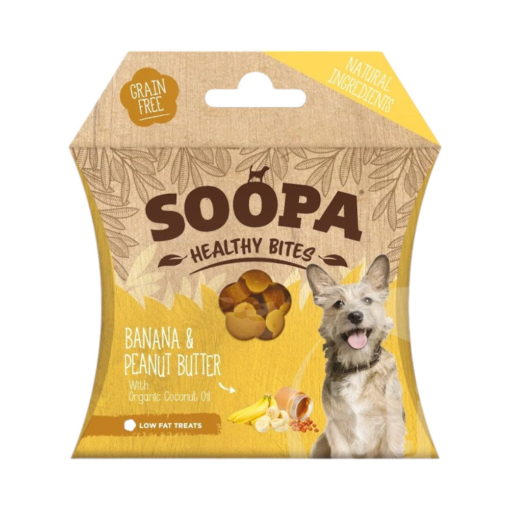 Soopa healthy bites vegán jutalomfalat banán és mogyoróvaj 50 g