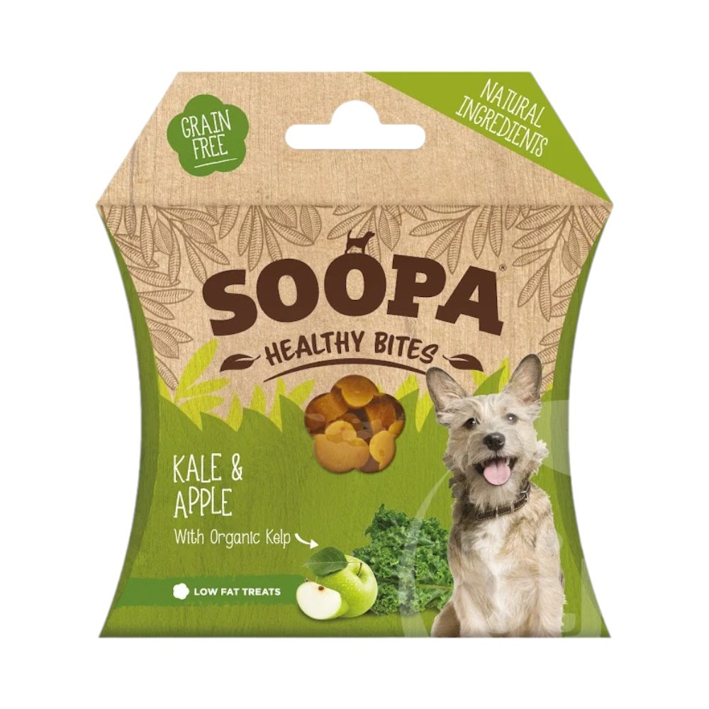 Soopa healthy bites vegán jutalomfalat fodros kel és alma 50 g