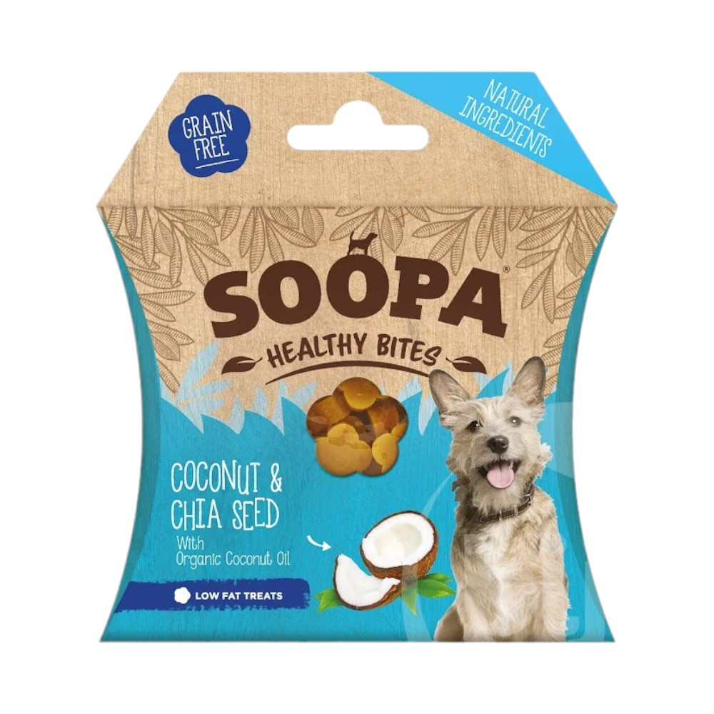 Soopa healthy bites vegán jutalomfalat kókusz és chia mag 50 g