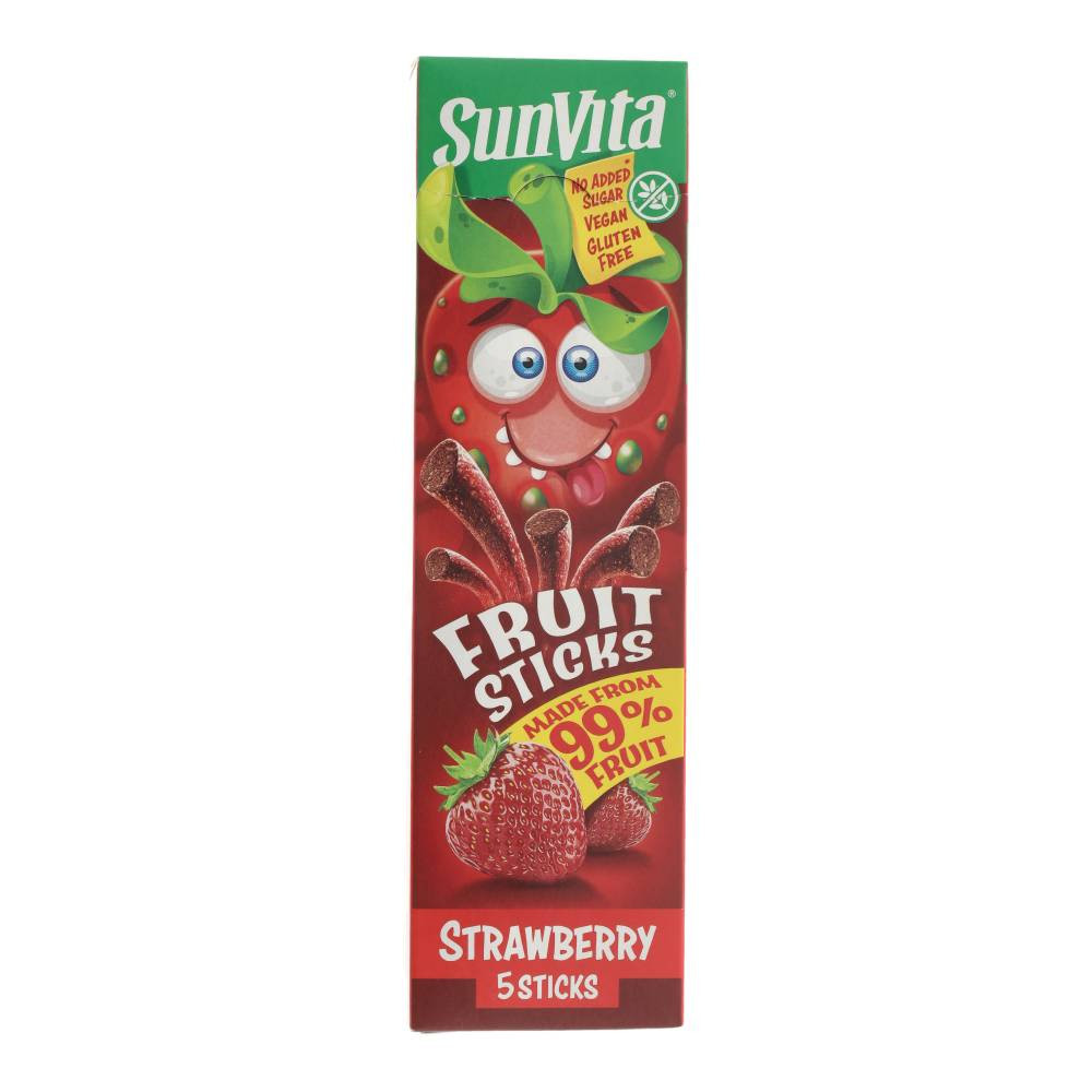 Sunvita fruit sticks strawberry flavor, 5 pcs, 100 g