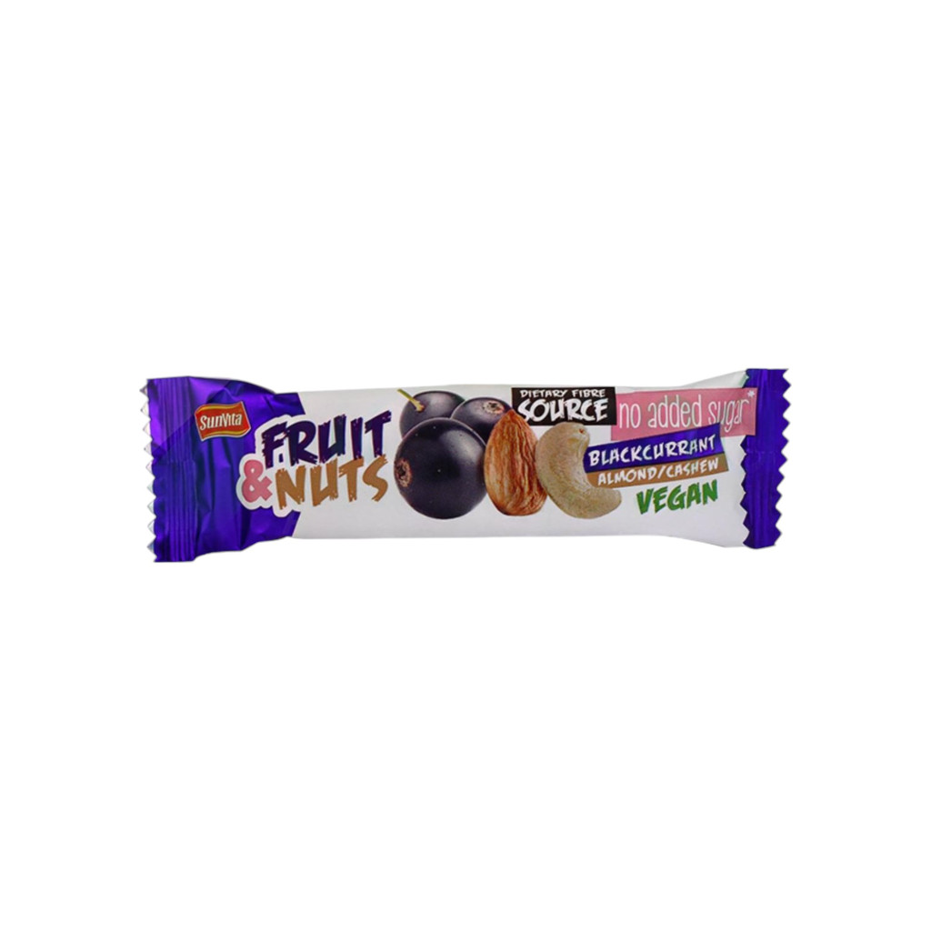 Felie de fructe Sunvita cu coacăze negre, kiwi și migdale 30g
