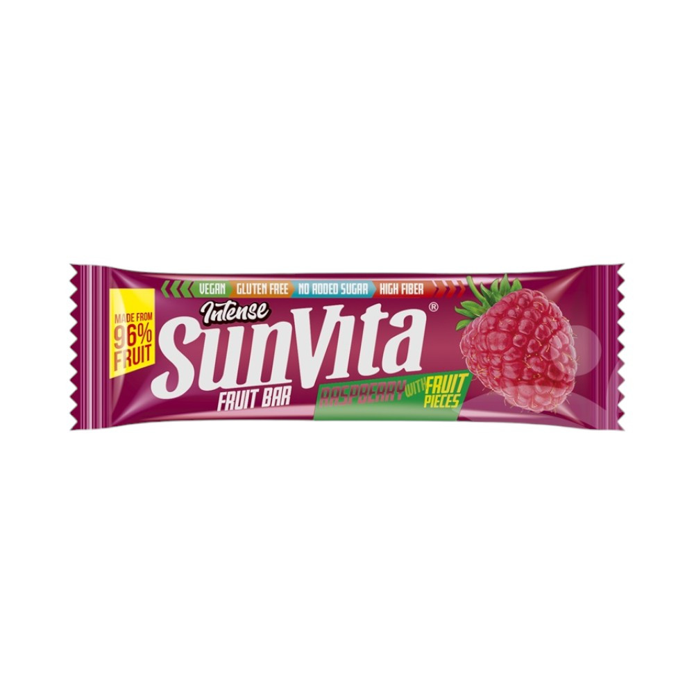 Intensywna kawałek Sunvita z malinami 30 g