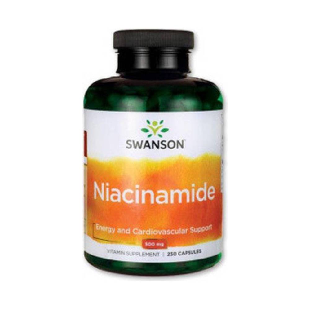 Kapsula vitamínu B-3 s niacinamidom Swanson 500mg 250 kusov