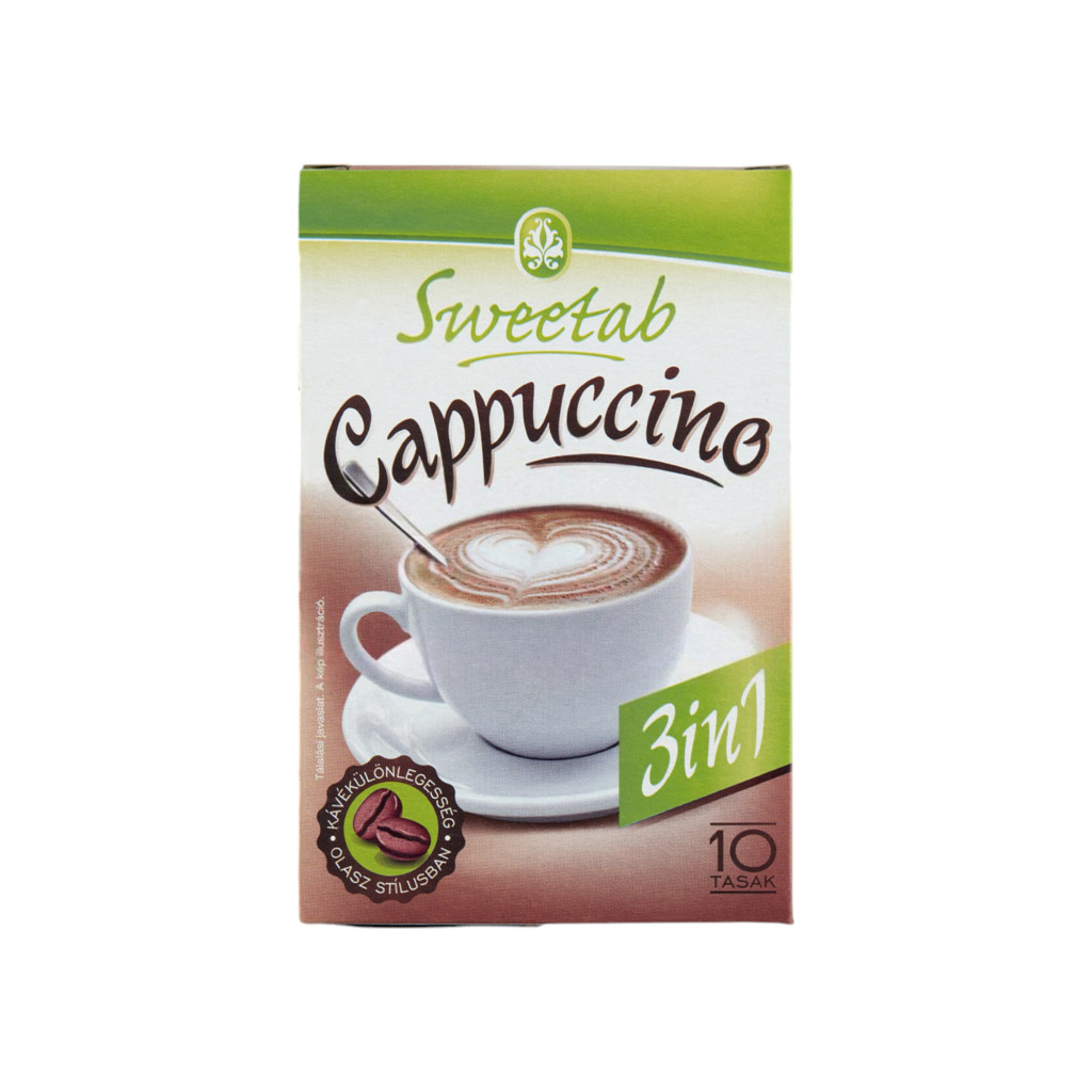 SWEETAB CAPPUCCINO 3IN1 AZONNAL OLDÓDÓ KÁVÉSPECIALITÁS 10X10G
