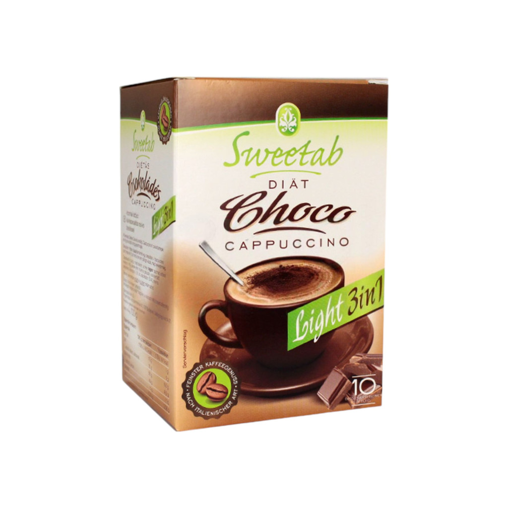 Čokoládový kávový prášok Sweetab cappuccino 10 ks 100 g