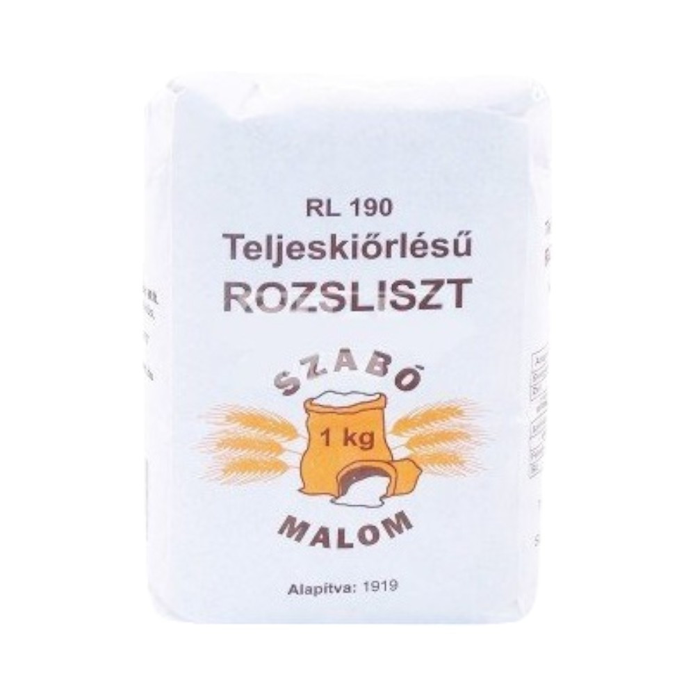 Szabó Malom teljes kiőrlésű rozsliszt rl-190 1000 g