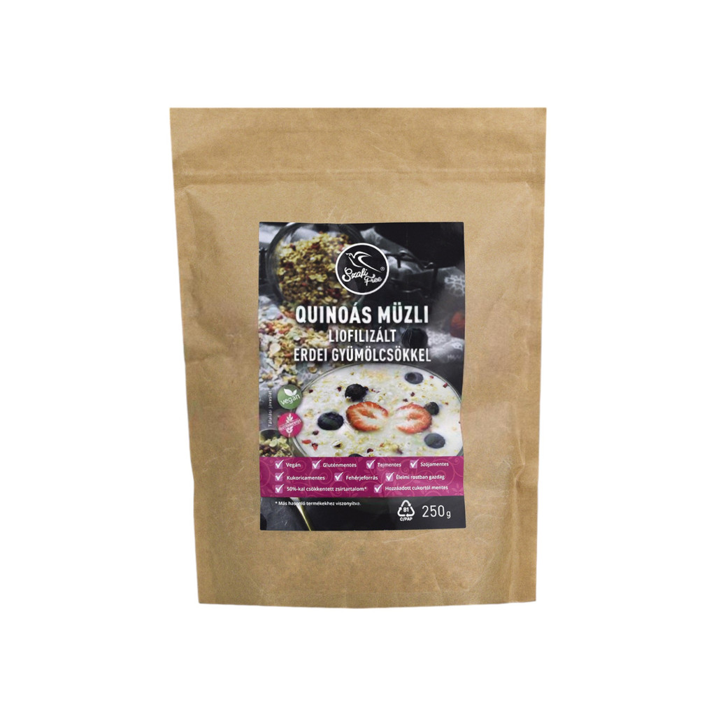Szafi Free quinoás müzli liofilizált erdei gyümölcsökkel (gluténmentes) 250 g