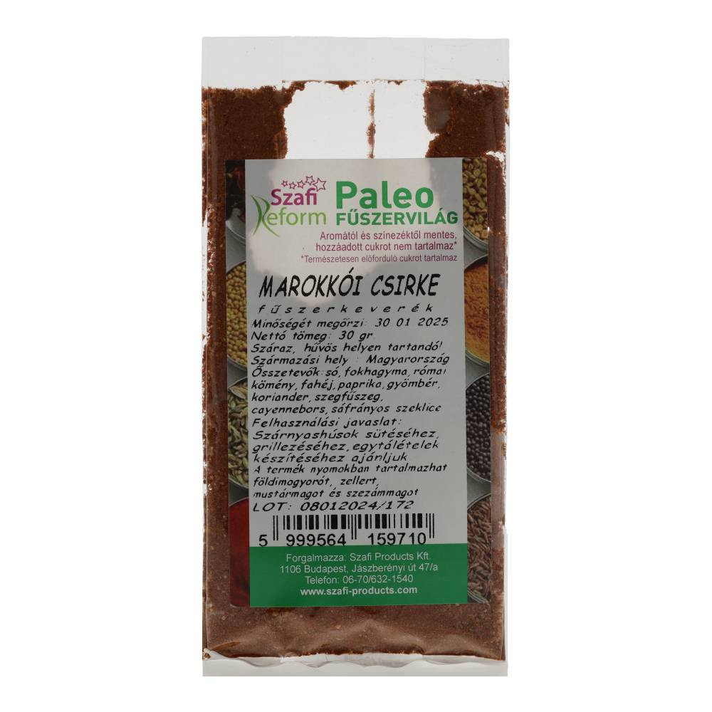 Szafi Reform Paleo Moroccan Chicken Spice Mix 30 g