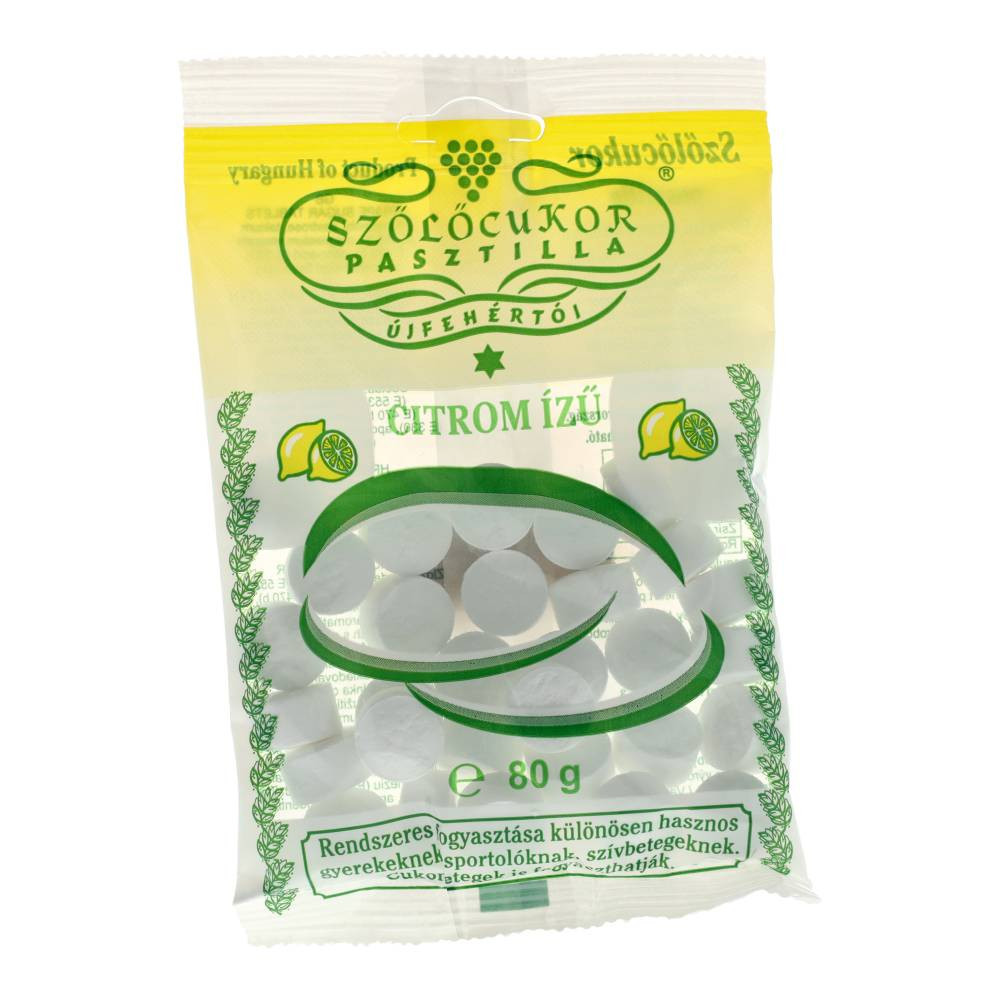 Lemon flavored glucose tablet, bagged, 100g