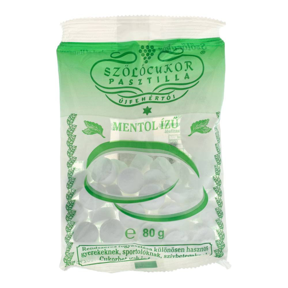 Pastila de glucoză cu mentol în pungă de 100 g