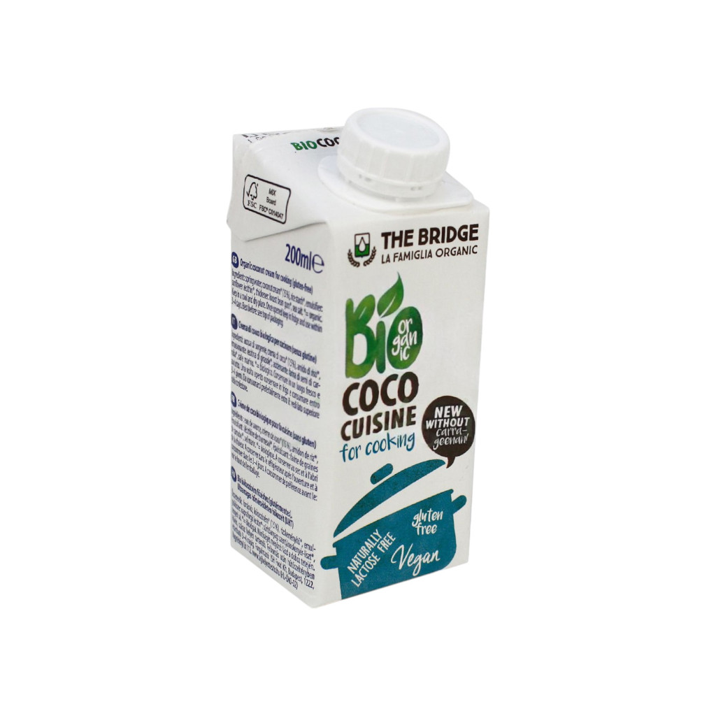 The Bridge organic coconut cream for cooking, 200 ml